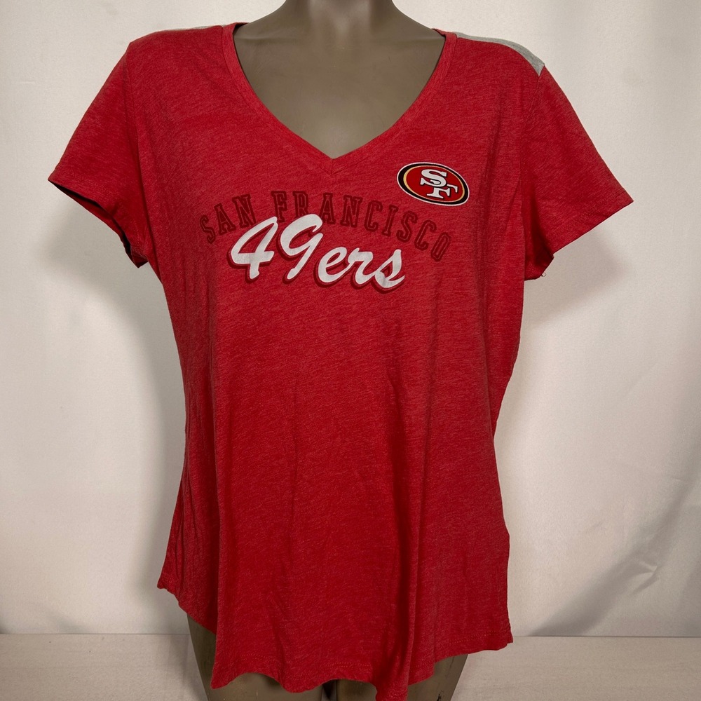 San Francisco 49ers NFL Football Red Heather T-Shirt Women's XL